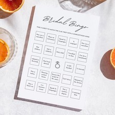 Bridal Bingo Icebreaker Hen Night Party Games, Bridal Shower Bachelorette Cards