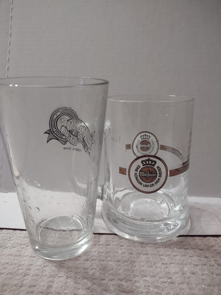 Warsteiner German Glass Beer Mug 1L Heavy One Liter Germany eBay
