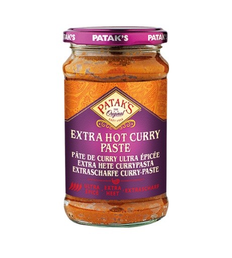 283g Patak's EXTRA SCHARFE Indische Currypaste Extra Hot Curry Paste scharf