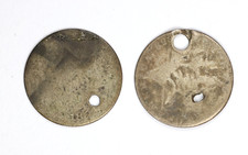 Lot of 2 18XX Three Cent Silver Piece Trime Button