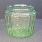 Anchor Hocking Princess Green Depression Glass Cookie Biscuit Jar.  NO Lid~ EUC