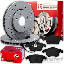 ZIMMERMANN SPORT BREMSSCHEIBEN +BELÄGE VORNE für VW TIGUAN SHARAN ALHAMBRA Q3