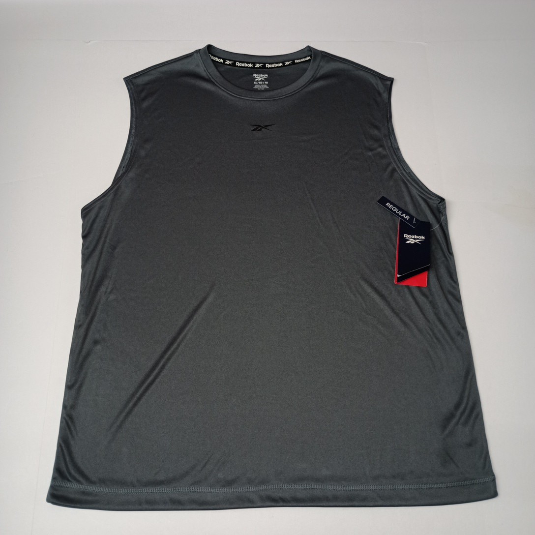 Reebok Men’s Training Tech Tee Silky/Soft Size XL XLarge Gray Sleeveless NWT
