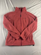 Columbia Women s Full-Zip Warm Fleece Jacket Size Small Maroon Red Outdoor