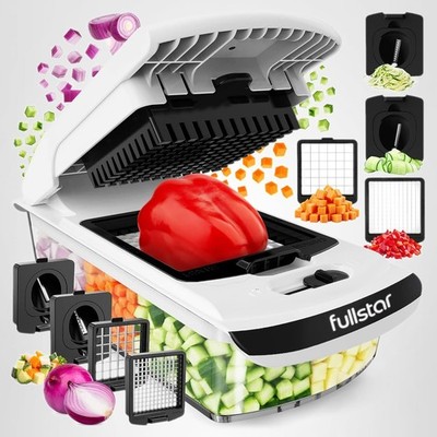 Pro Vegetable Chopper Spiralizer kitchen gadget 4 in 1 Food Chopper w/ Container