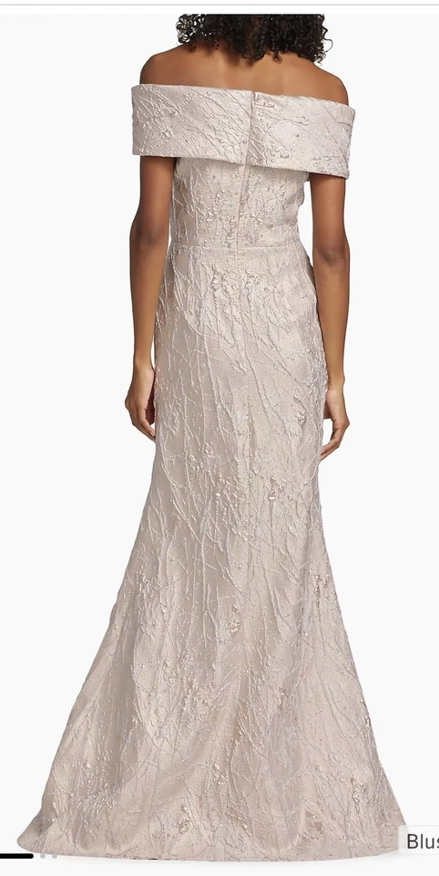 Impresionante Vestido MADRE DE LA NOVIA Riki Freeman Teri Jon Talla 10 Rosa Rubor  Foto 4 de 4