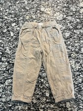 Zara Corduroy Pants Kids 2-3 Years Beige Straight Leg Drawstring Casual Wear