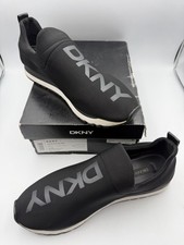 DKNY Jadyn Slip On Jogger Sneakers Men  s US 11 Black Logo Shoes With Box