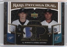 2007 Upper Deck Premier Rare Gold /25 AJ Burnett Anibal Sanchez Dual Patch 2d8