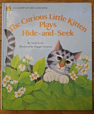 80s 'The Curious Little Kitten Plays Hide-and-Seek' Interactive Childrens Book