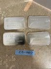 4 ENGLEHARD 1 OZ. .999 FINE SILVER BARS