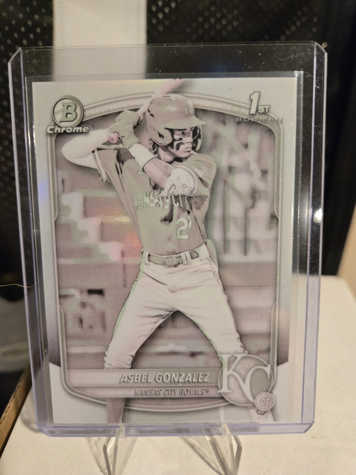 2025 Bowman Chrome Prospects Pearl Refractor #BCP4 Asbel Gonzalez SP Royals