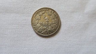 1/2 Halbe Mark 1915 A Deutsches Reich Reichsadler