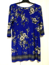Wallis Blue Floral Dress Size L