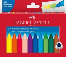 FABER-CASTELL 120010 Dreikant Wachsmalstifte ...