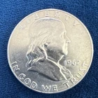 1962 Franklin Half Dollar Philadelphia 90% Silver Liberty Bell Reverse