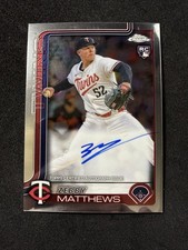 2025 Topps Chrome - Rookie Autographs Zebby Matthews #RA-ZM (AU, RC)