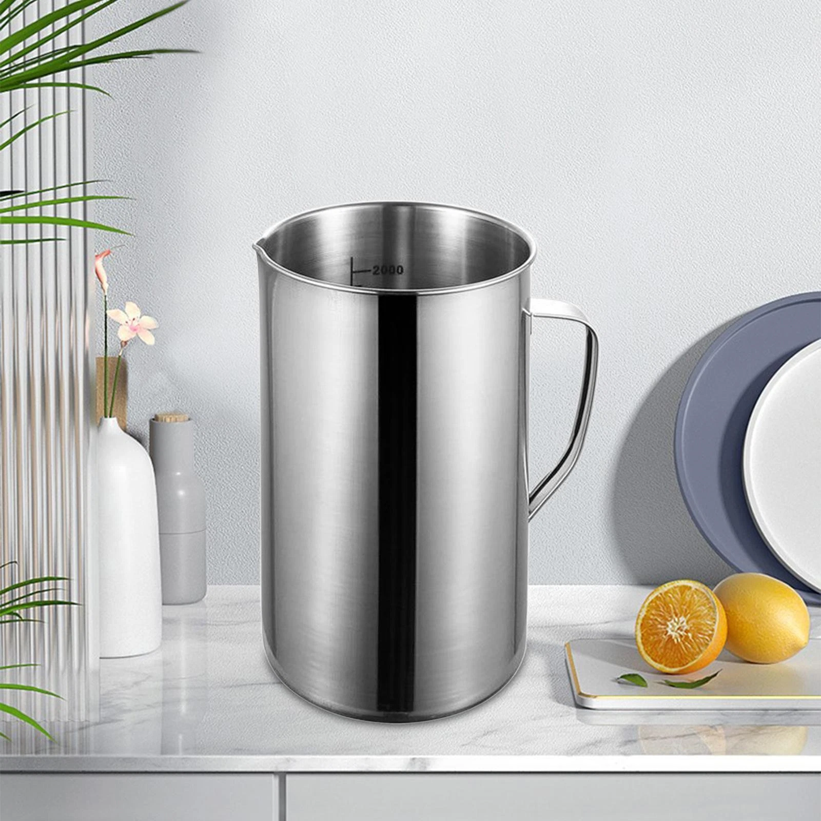 Steel Measuring Cup Pouring Cup Stainless Steel Espresso Mugs Easy to Clean for