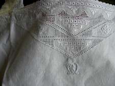Antikes  Nachthemd Unterkleid Baumwolle Wäschespitze EM5