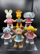 ELC Toybox Click Clack Sensory Toy Figures X6 Bundle - Girl Mouse Cat Rabbit
