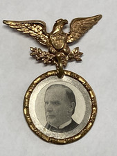 1899 13th MN Regiment Return William McKinley Eagle Portrait Medal Pin