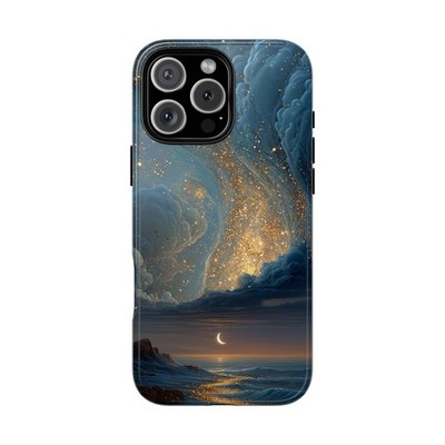 Phone Ink - Case for iPhone/Galaxy/Pixel - Indigo Clouds Galaxy Stars Moon