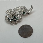 Austrian Crystal Silver Tone Flower Brooch 10g — photo 2