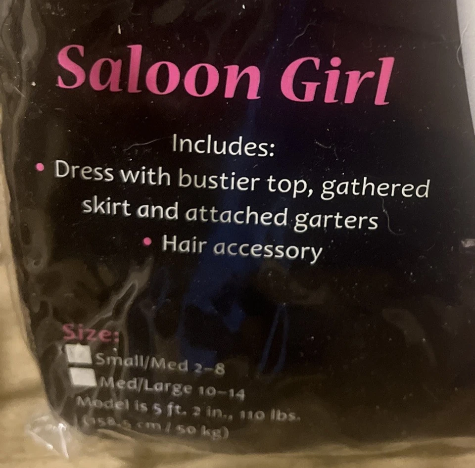 New Saloon GirlHalloween Costume  -  Size Small /Medium 2-8 - Sexy - Image 3 of 3