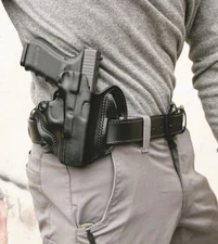 DeSantis Gunhide, 002, Speed Scabbard, Belt Holster, 2 Belt Slots, No Tension