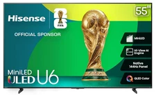 Hisense U6 55 inch 4K MiniLED ULED HDR Smart Fire TV 144Hz