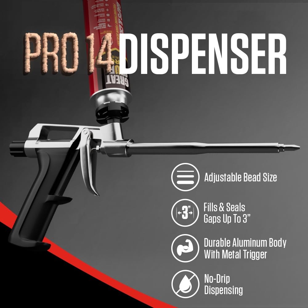 Great Stuff Pro 14 Foam Dispensing Gun, Silver