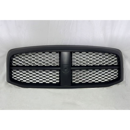 Matte Black Grill Upper Grille Assembly For 2006-08 Dodge Ram 1500 2500 3500 HD