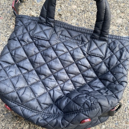 MZ Wallace Purse Crossbody Quilted Leather Embossed Handle Puffy - Picture 2 of 7