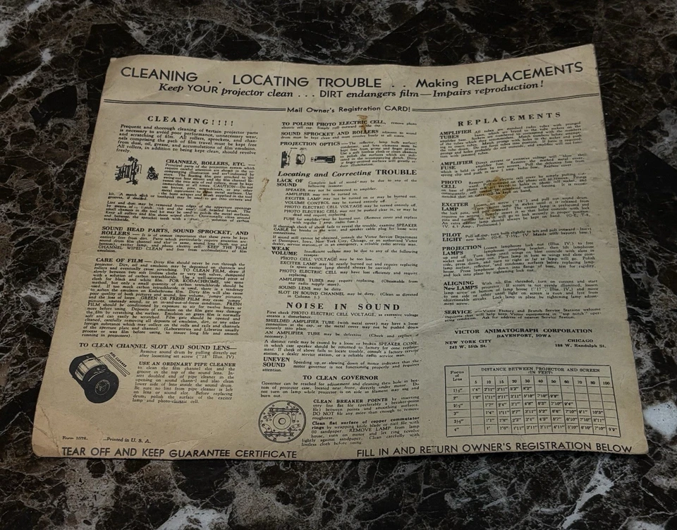 Proyector y altavoz Victor Triumph 60 con documentos - Amplificador de tubo vintage belleza Foto 4 de 4