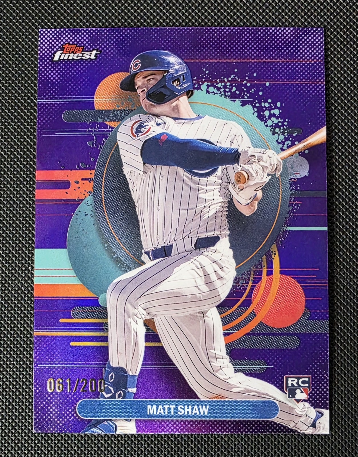 2025 Finest Matt Shaw Uncommon RC Purple Refractor Rookie #/200 Cubs