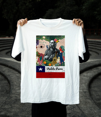 Vintage Violeta Parra T-Shirt Unisex Cotton Short Sleeve VP115
