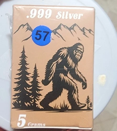 5-gram .999 Fine Silver Sasquatch Bigfoot Bar by Pan Silver Company SEALED