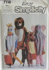 VTG Simplicity 7118 EASY Childrens 2-12 Loose Pull On HALLOWEEN COSTUME Pattern