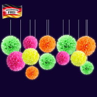 Seidenpapier Pompons FüR Hochzeiten Geburtstage Und Partys, 12 StüCk