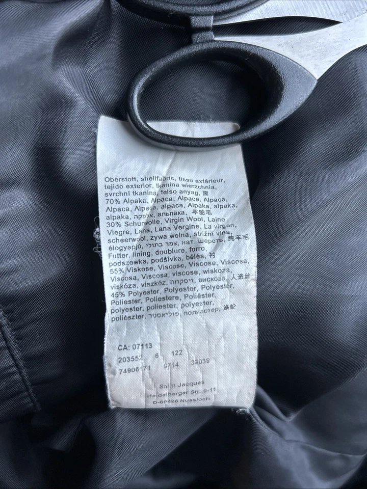 Saint Jacques Alpaca and Wool Designer Coat Jacket Size 16 - Image 4 of 4