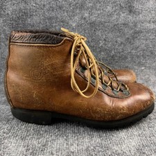 Vintage Dexter Alpine Hiker Brown Leather Mountain Boots Mens 7.5 M USA 70s 80s