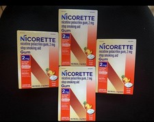 Nicorette Fruit Chill 2mg Gum 100 Count- 4 Pack Lot FAST SHIP