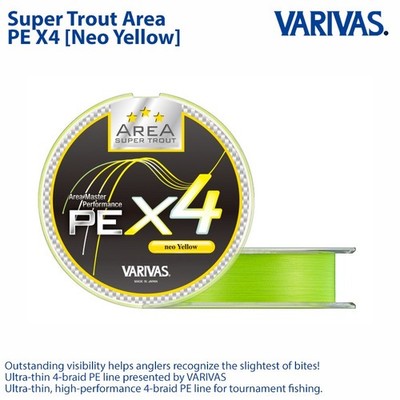 VARIVAS SUPER TROUT AREA PE X4 Neo Yellow Braid Line PE Line made in japan