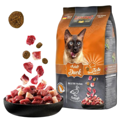 7,5 kg LEONARDO Adult Duck Trockenfutter Ente adulte Katzen leicht  verdaulich | eBay.de