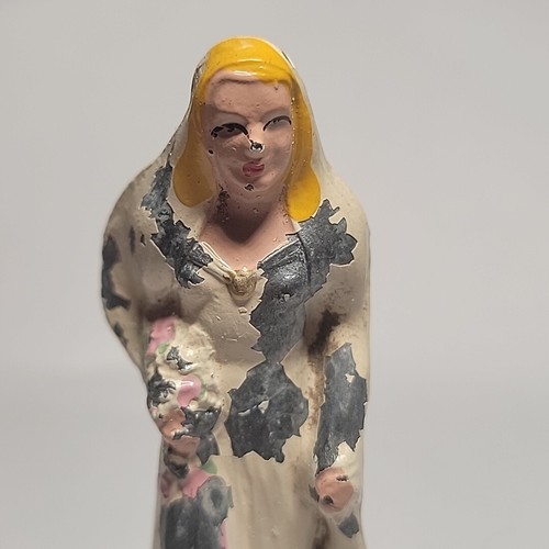 Figura antigua Dimestore Barclay Toy Soldier B173 novia B 173 boda rubia - Imagen 7 de 7