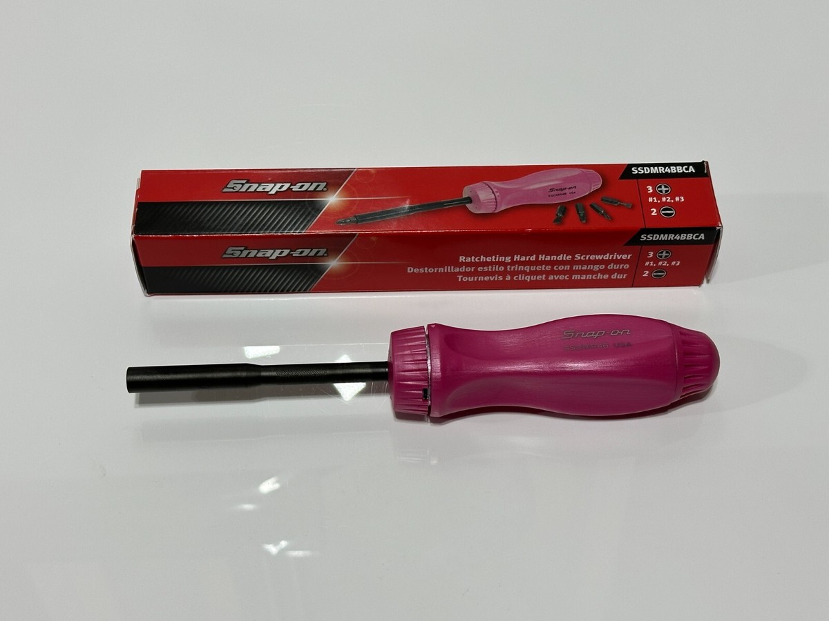 NEW Snap-On Tools PINK Ratcheting Screwdriver Breast Cancer