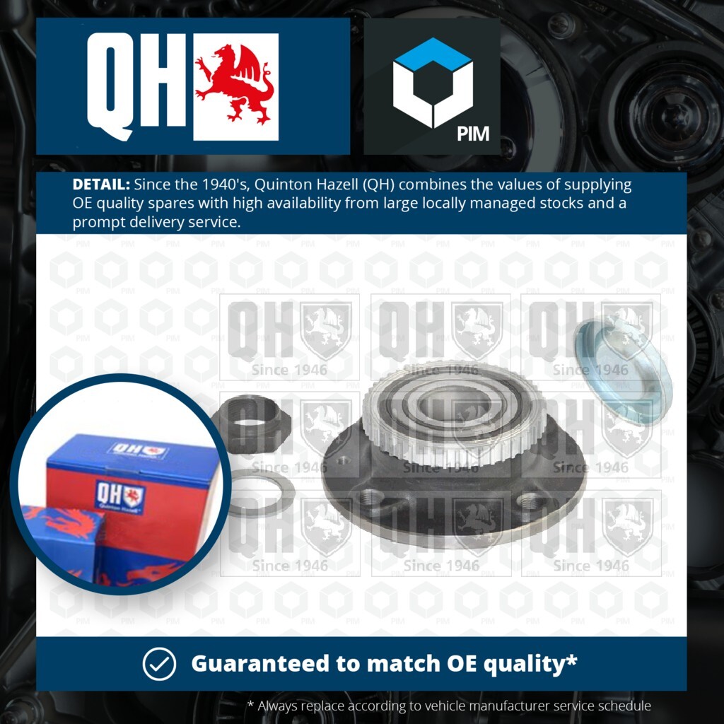 2x Wheel Bearing Kits fits CITROEN XANTIA 1.8 Rear 95 to 03 With ABS QH 374829