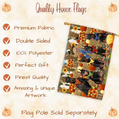 Doberman Dog House Flag Holiday Double Sided 28"x40" Many Designs NWT NEW - Picture 5 of 78