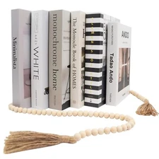 6 PCS Folded Faux Books for Decoration for Coffee Table Decor with Wooden Bea...