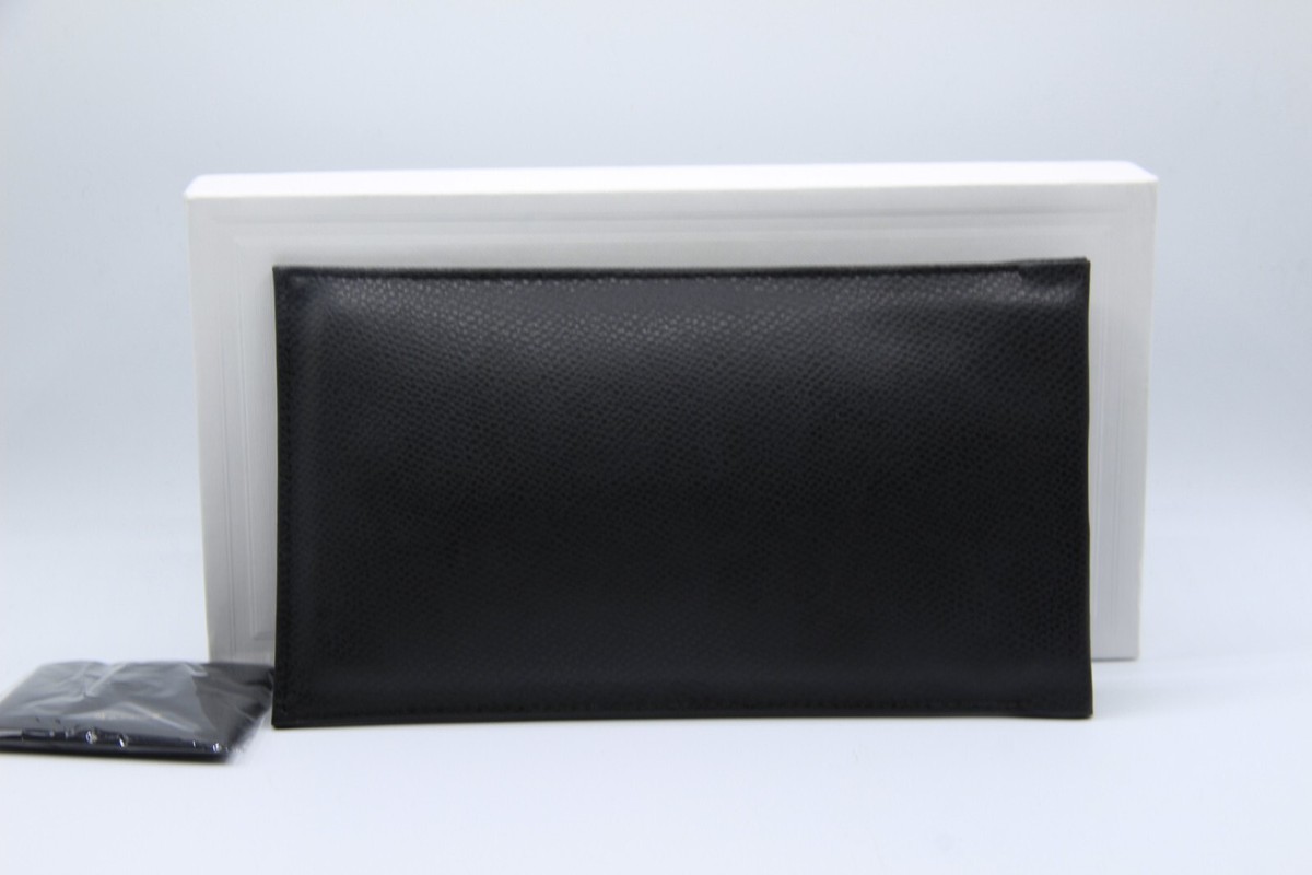 NEW CELINE BLACK LEATHER POUCH CLOTH BOX AUTHENTIC CASE 